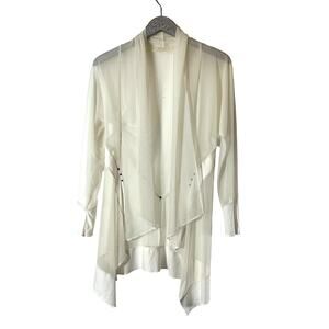 Testimony Los Angeles White/Cream Sheer Cardigan